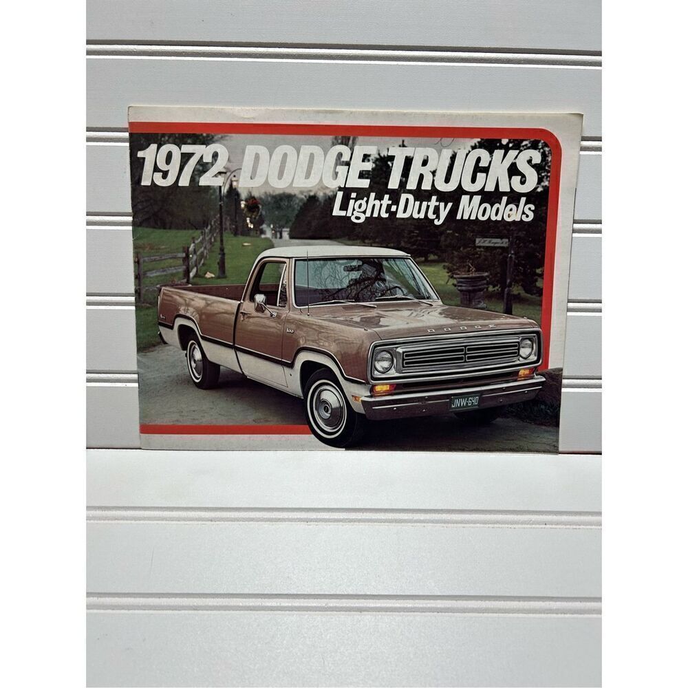 1972 Dodge Trucks Light-Duty Models Original Factory Dealership Brochure